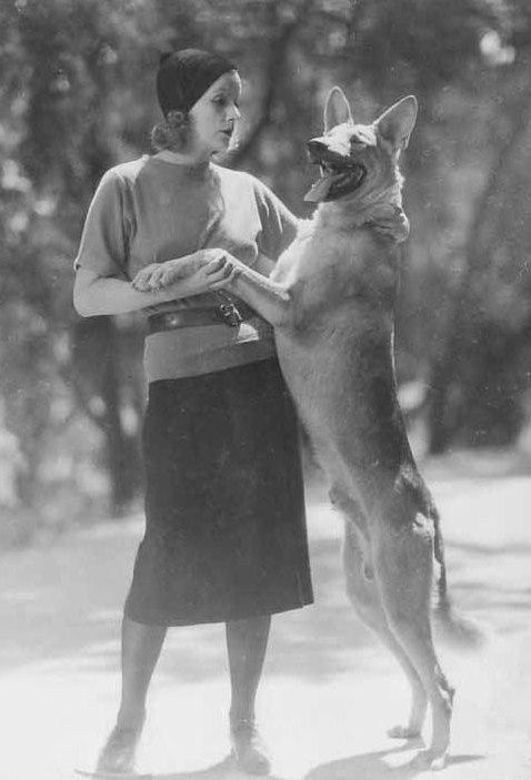 Грета Гарбо и собака